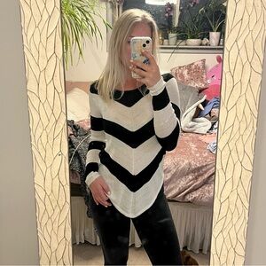 Jennifer Lopez striped sparkle lightweight sweater